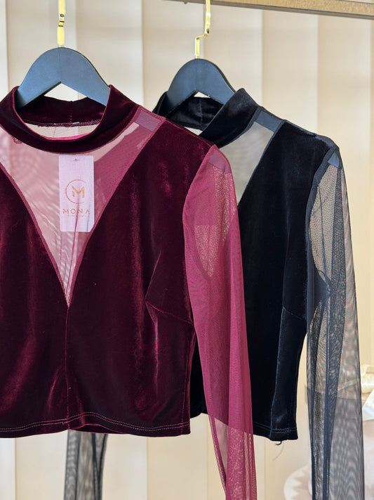 חולצה בשילוב זמש