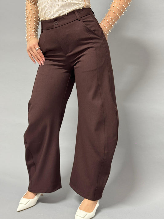 מכנס חום אלגנטי