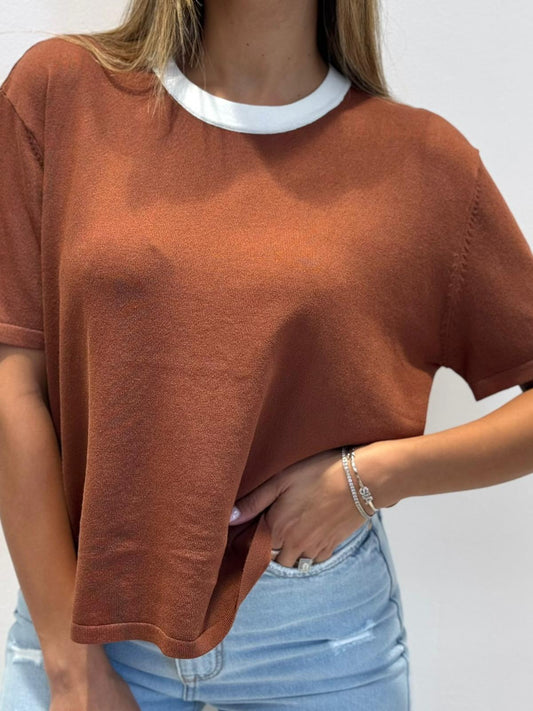 חולצת בייסיק פס לבן