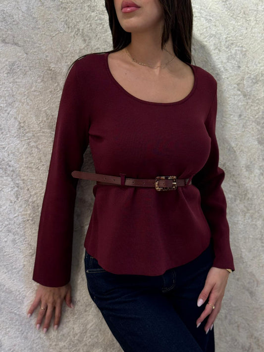 סריג עם חגורה