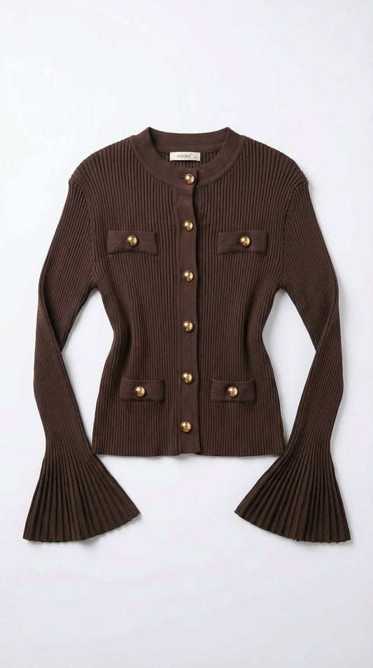 חולצת סריג מכופתרת