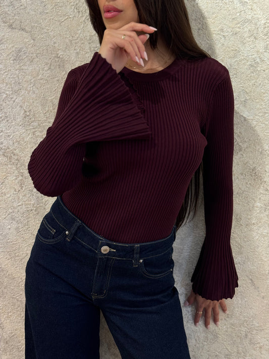 סריג לייקרה ידיים מתרחבות