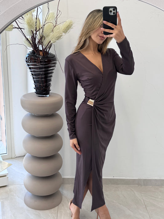 שמלת לייקרה מידי עם אבזם