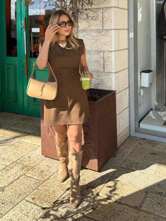 שמלה קלאסית גזרה ישרה