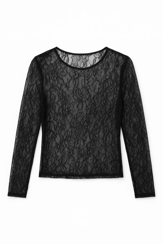 חולצת תחרה צמודה