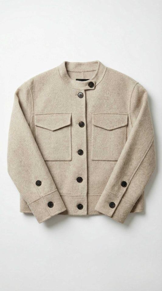 גקט גזרה ישרה עם כיסים