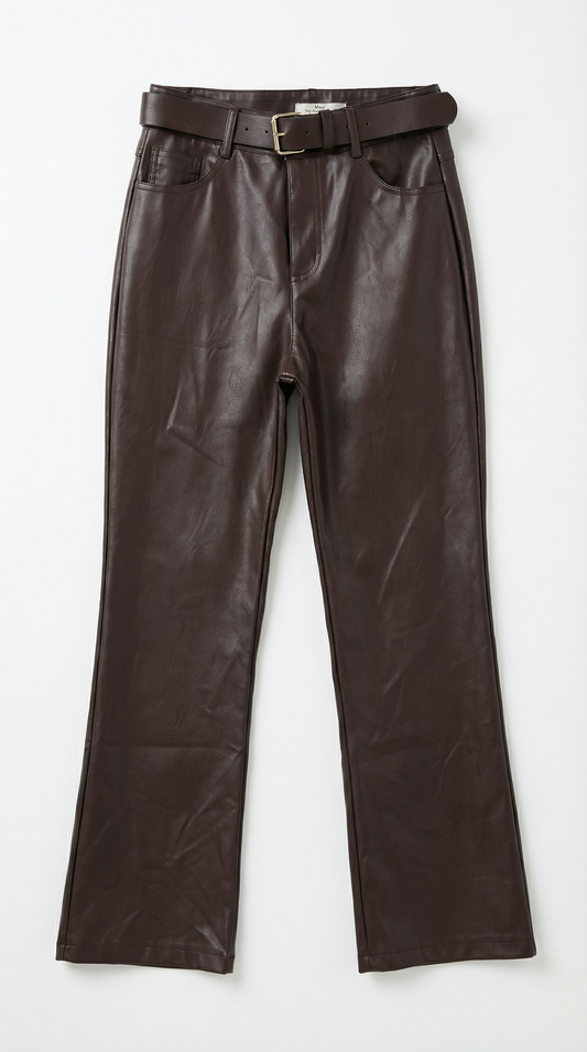 מכנס גזרה גבוהה דמוי