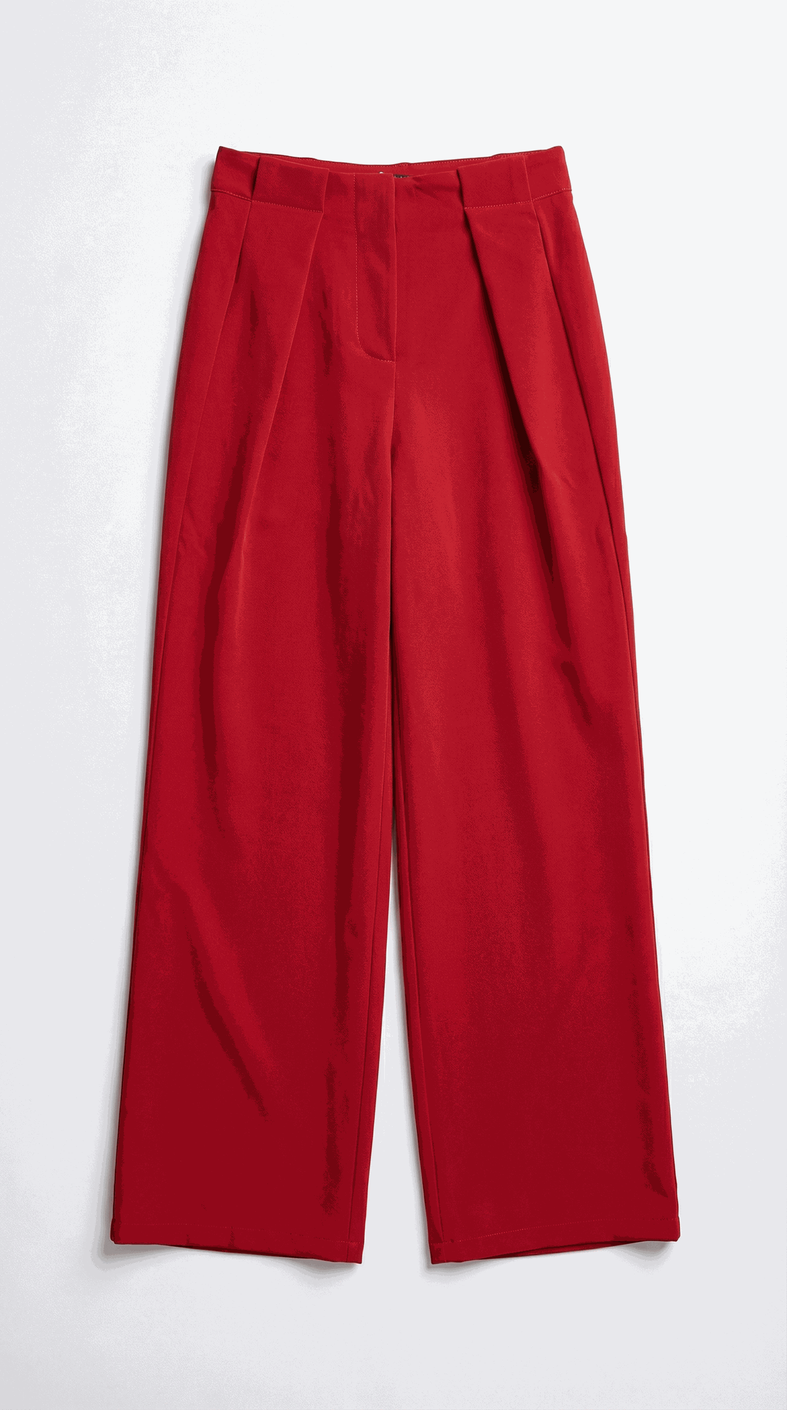 מכנס אדום מחויט עם פנסים לעיצוב מודרני