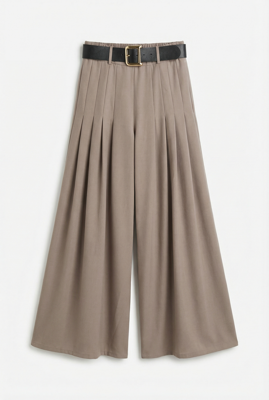 מכנסים רחבים  בגזרה גבוהה