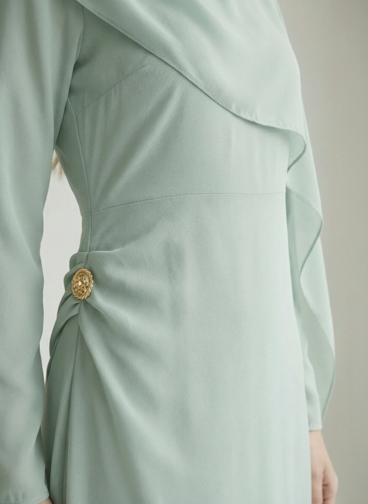 עבאיה שיפון מקסי ירוק